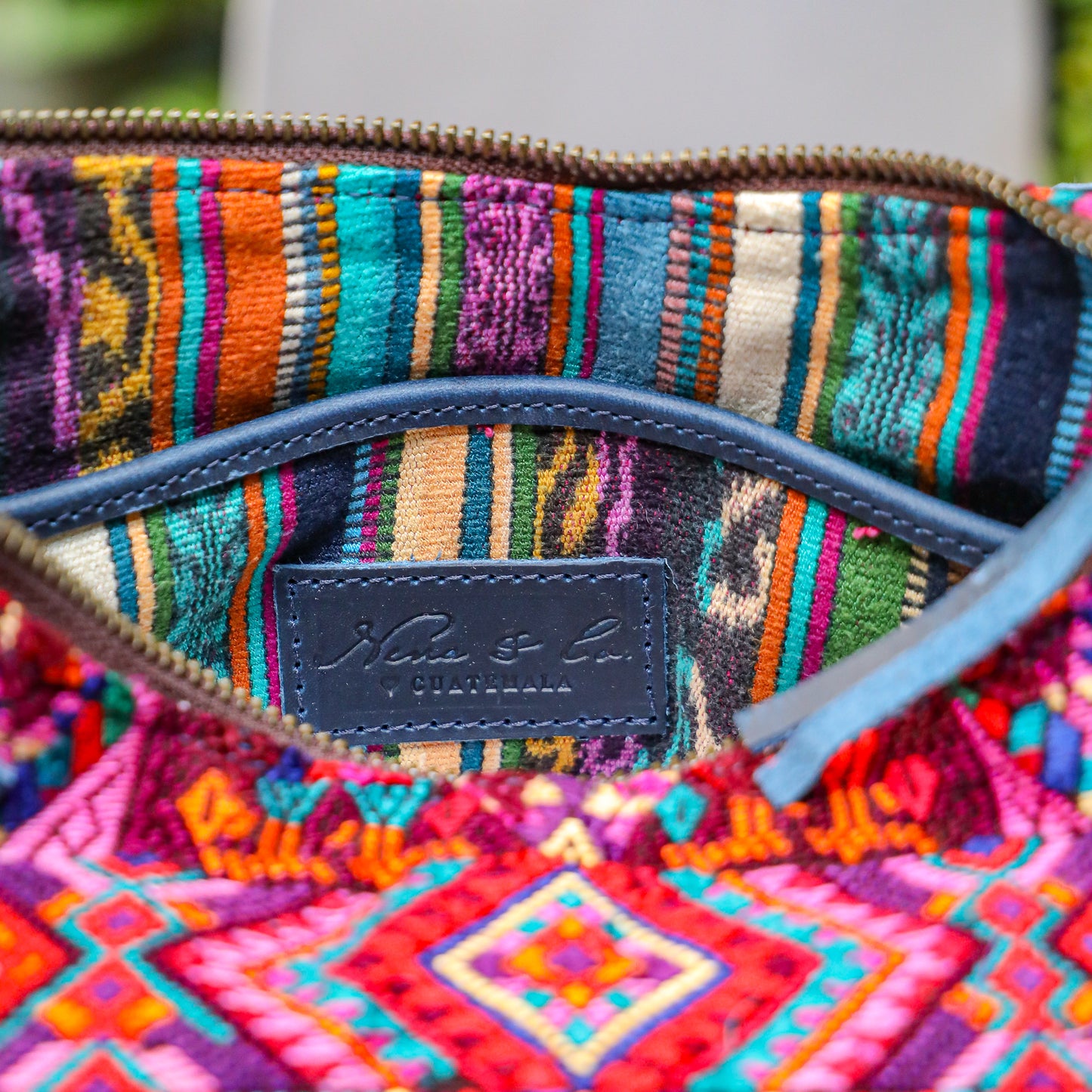 SMALL PENELOPE BAG - OOAK HUIPIL - NAVY - NO. 201517