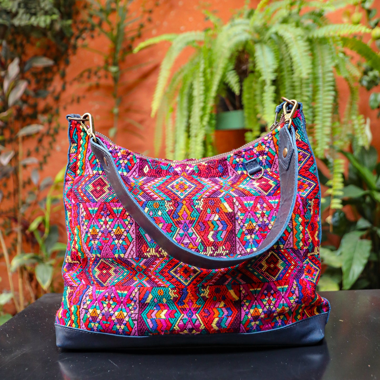 SMALL PENELOPE BAG - OOAK HUIPIL - NAVY - NO. 201517