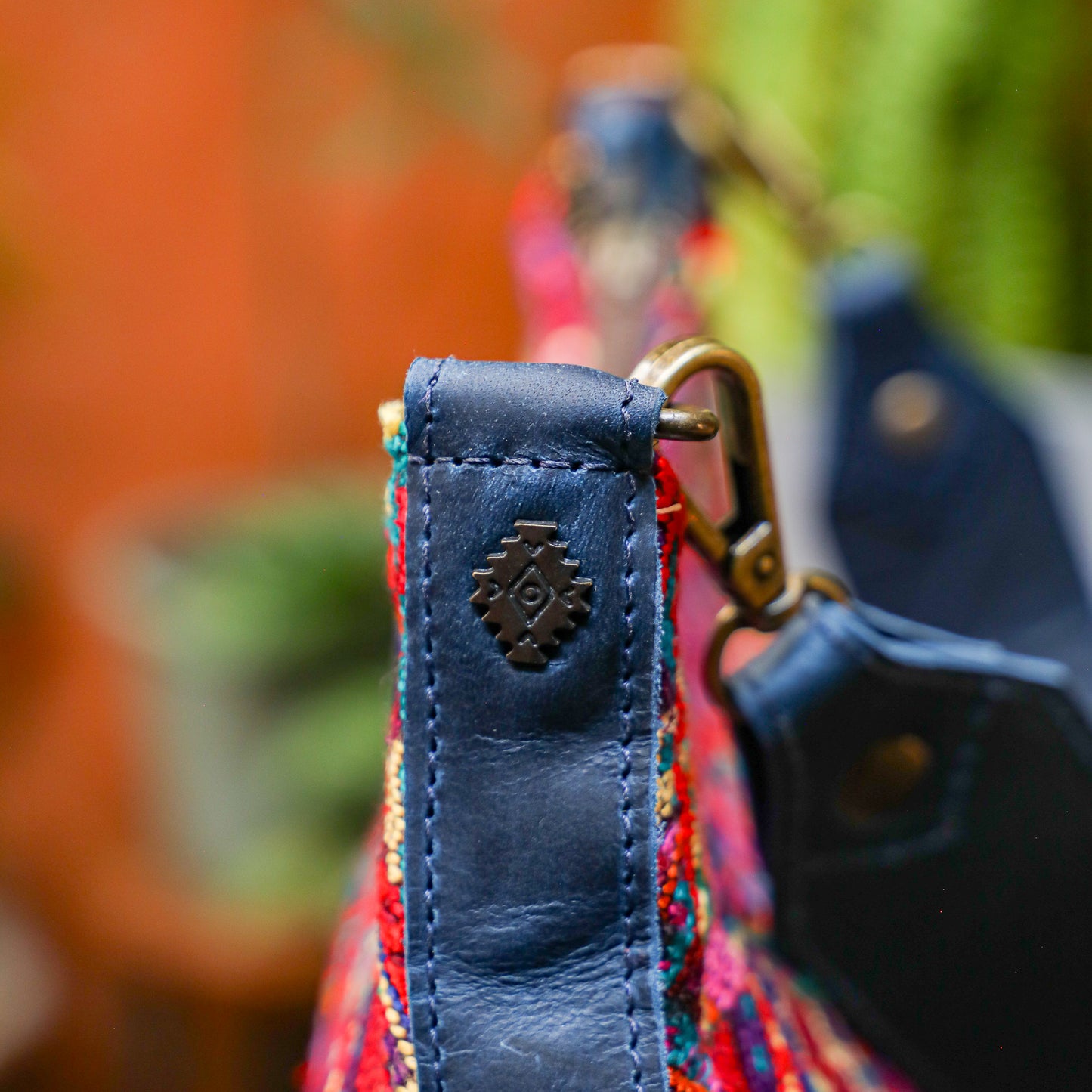 SMALL PENELOPE BAG - OOAK HUIPIL - NAVY - NO. 201517