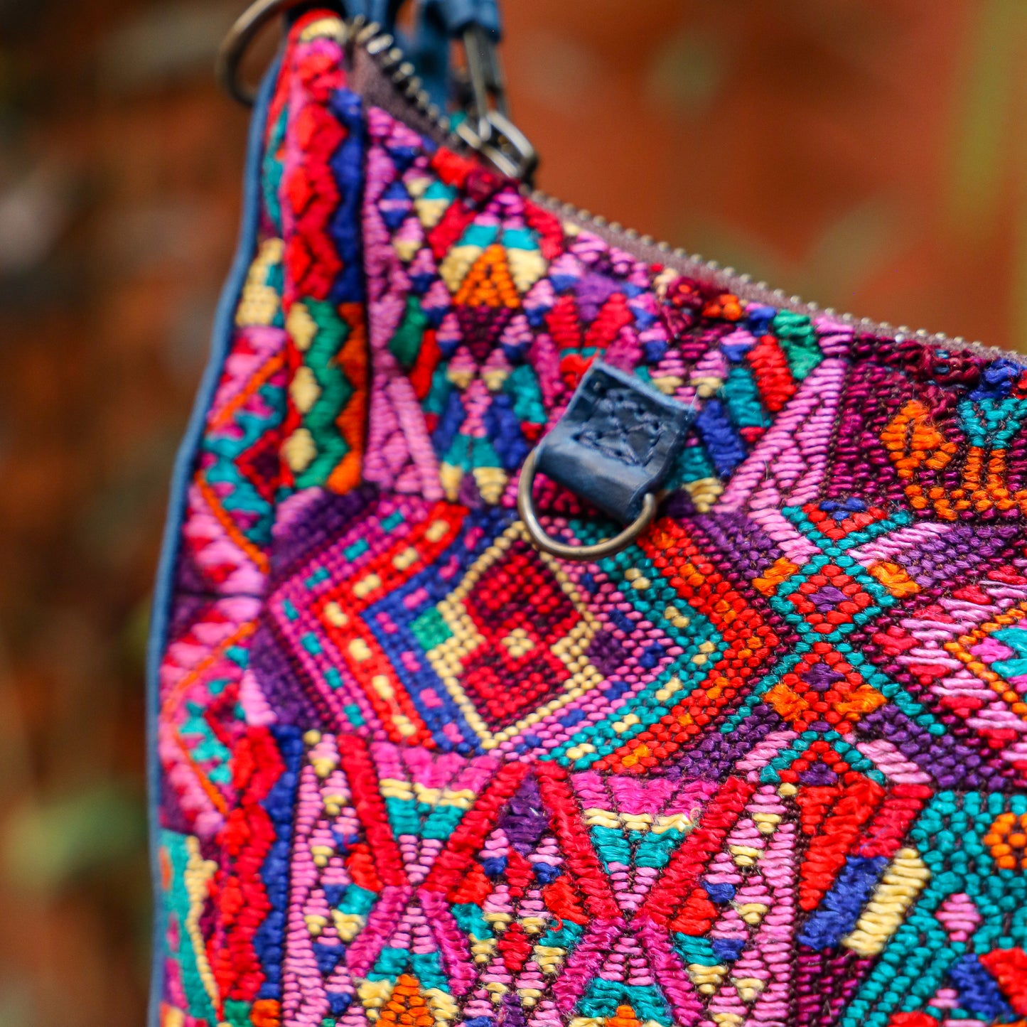 SMALL PENELOPE BAG - OOAK HUIPIL - NAVY - NO. 201517