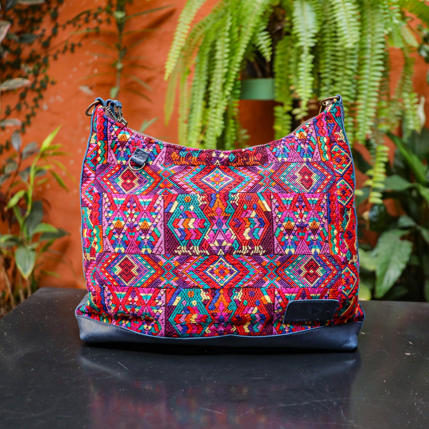 SMALL PENELOPE BAG - OOAK HUIPIL - NAVY - NO. 201517