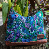 SMALL PENELOPE BAG - H&S EMBROIDERED BIRDS - COPPER - NO. 201238