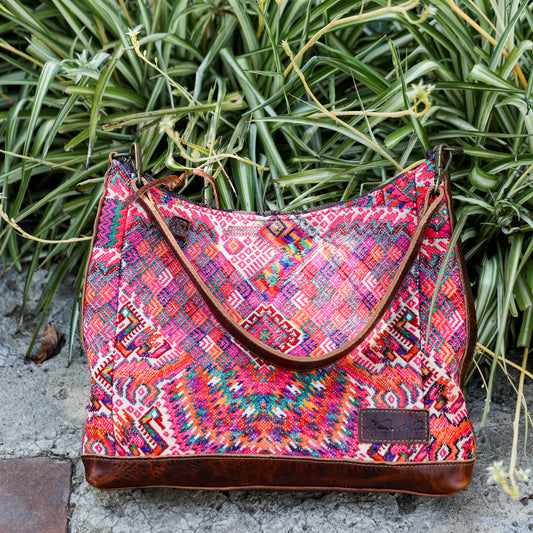 SMALL PENELOPE BAG - OOAK HUIPIL - HONEY - NO. 200744