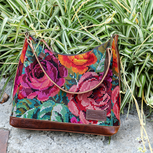 SMALL PENELOPE BAG - OOAK HUIPIL - HONEY - NO. 200745