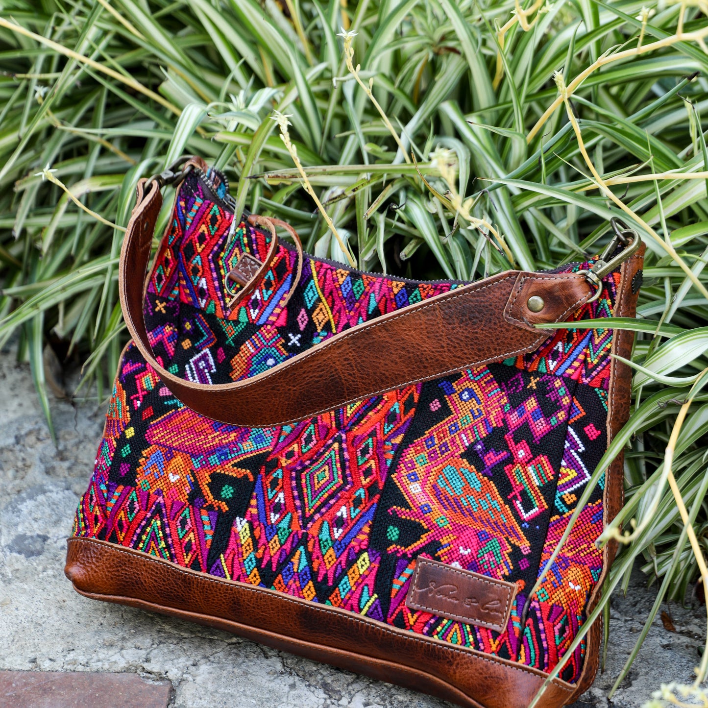 SMALL PENELOPE BAG - OOAK HUIPIL - HONEY - NO. 200743