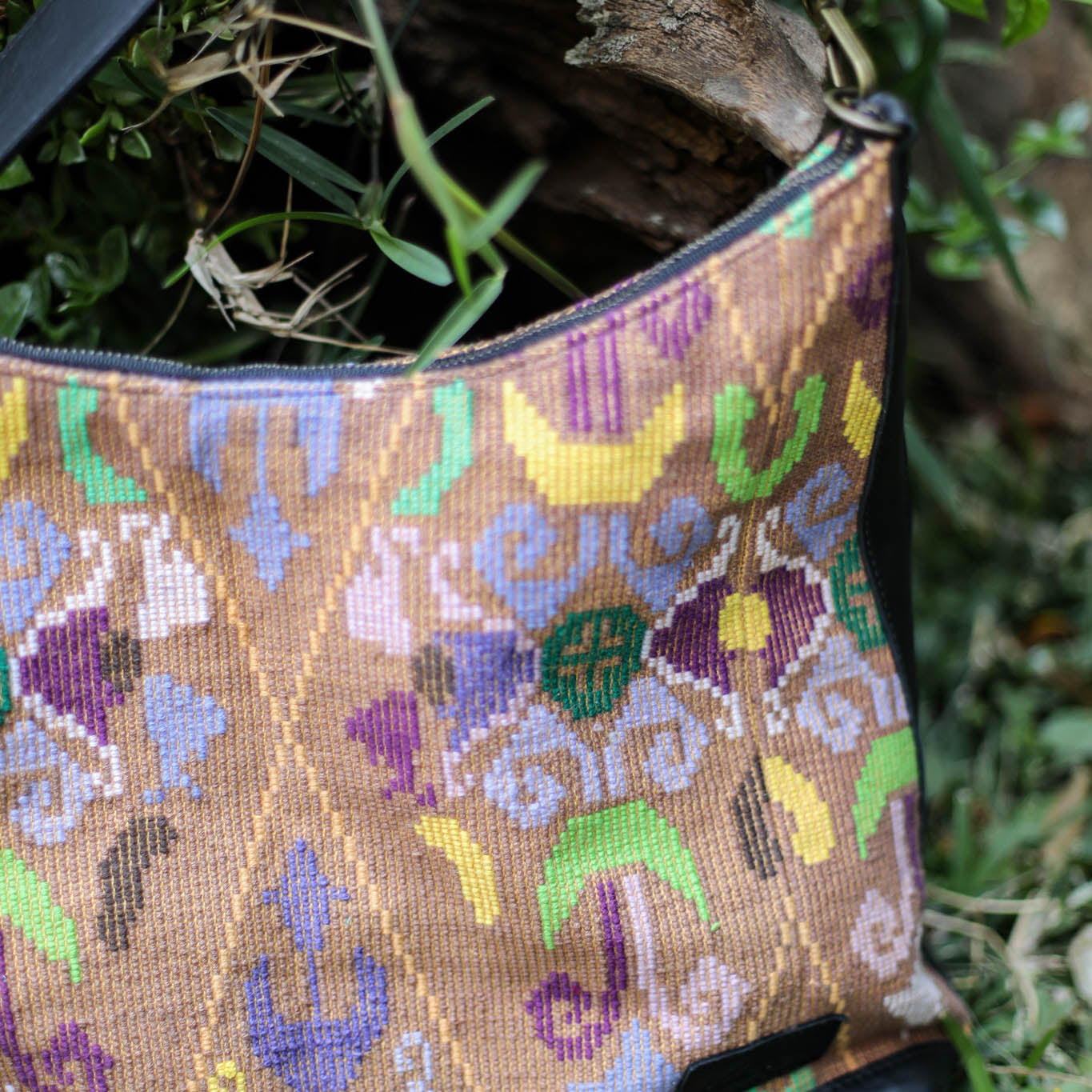 PENELOPE BAG - OOAK HUIPIL - BLACK - NO. 18658