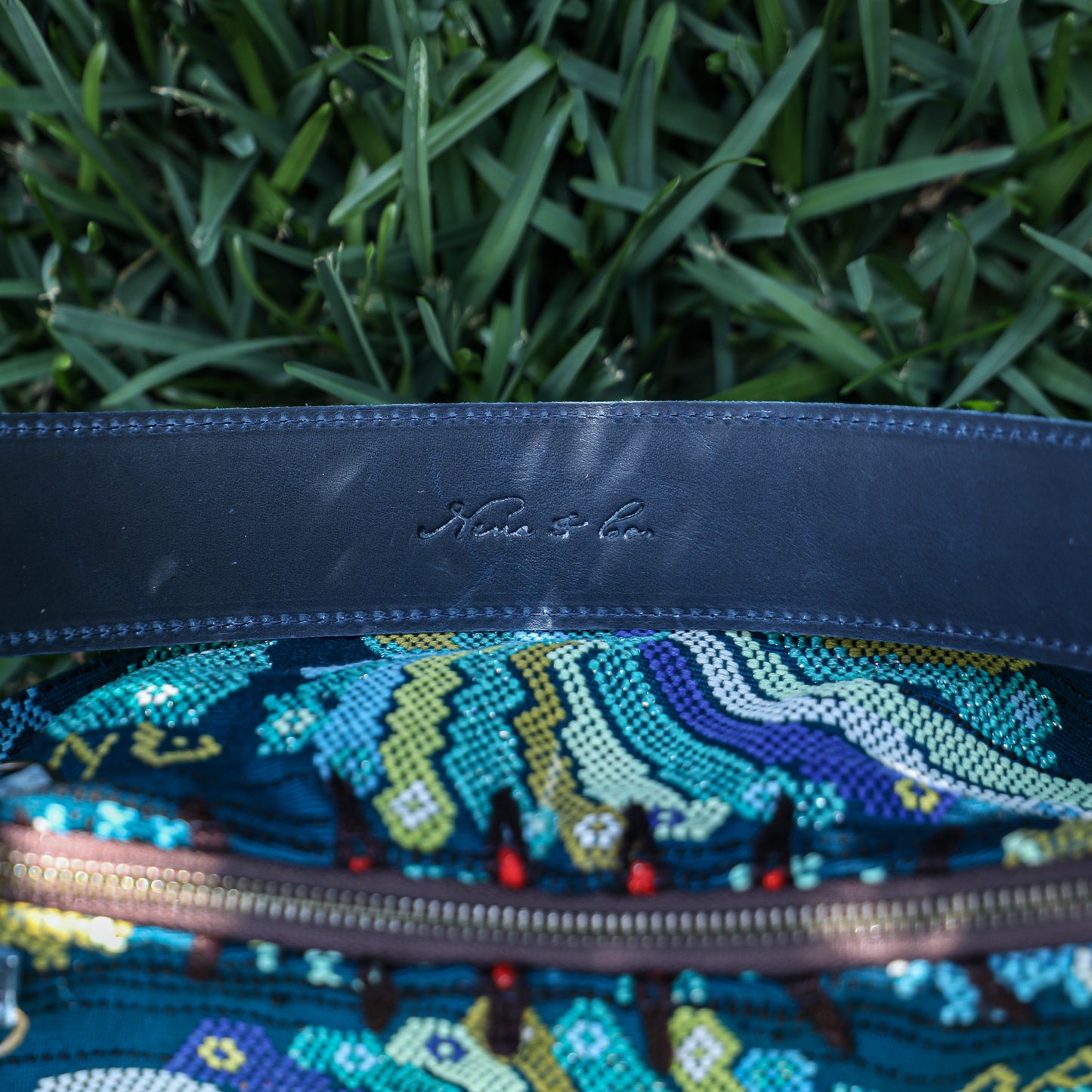 PENELOPE BAG - OOAK HUIPIL - NAVY - NO. 200736