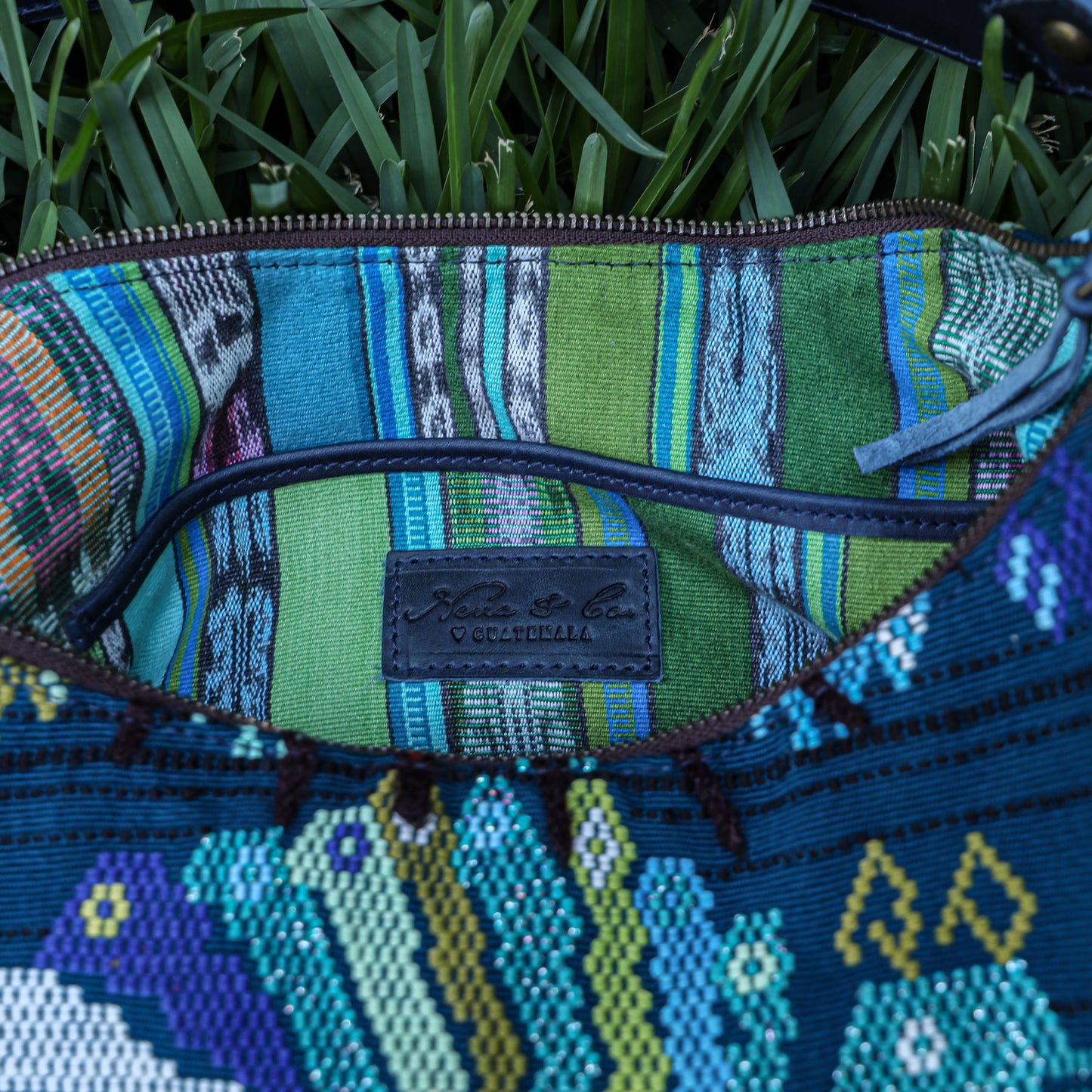 PENELOPE BAG - OOAK HUIPIL - NAVY - NO. 200736