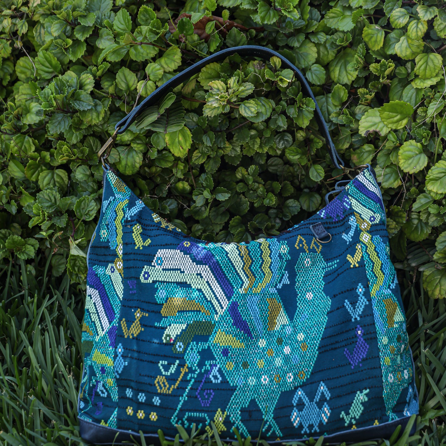 PENELOPE BAG - OOAK HUIPIL - NAVY - NO. 200736