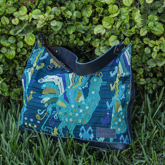 PENELOPE BAG - OOAK HUIPIL - NAVY - NO. 200736
