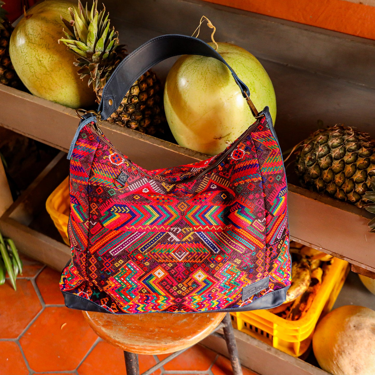 PENELOPE BAG - OOAK HUIPIL - NAVY - NO. 201502