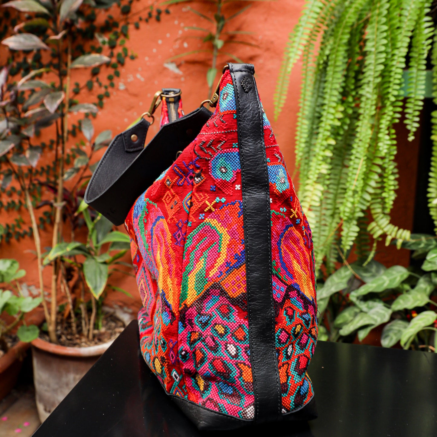 PENELOPE BAG - OOAK HUIPIL - BLACK - NO. 201454