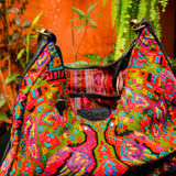 SMALL PENELOPE BAG - OOAK HUIPIL - BLACK - NO. 201472