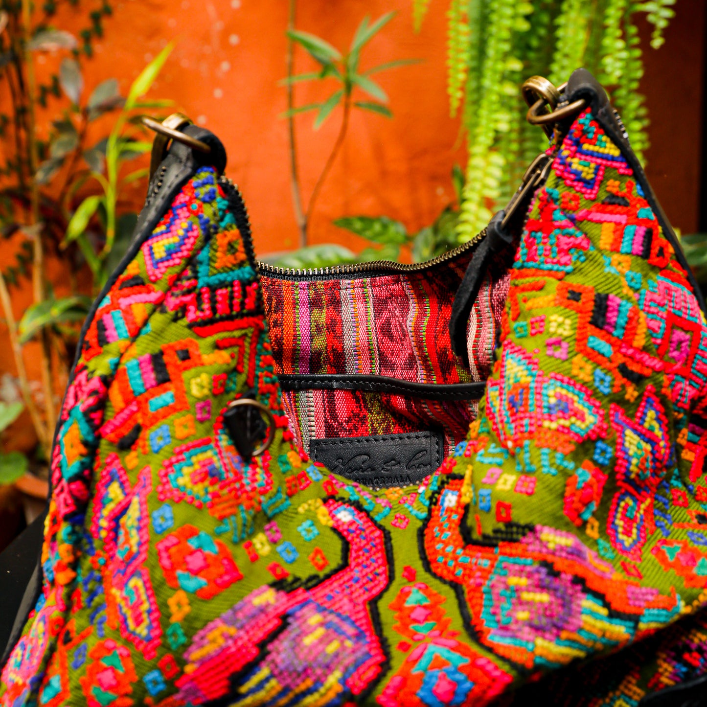 SMALL PENELOPE BAG - OOAK HUIPIL - BLACK - NO. 201472