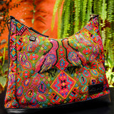 SMALL PENELOPE BAG - OOAK HUIPIL - BLACK - NO. 201472