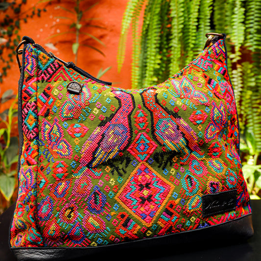 SMALL PENELOPE BAG - OOAK HUIPIL - BLACK - NO. 201472