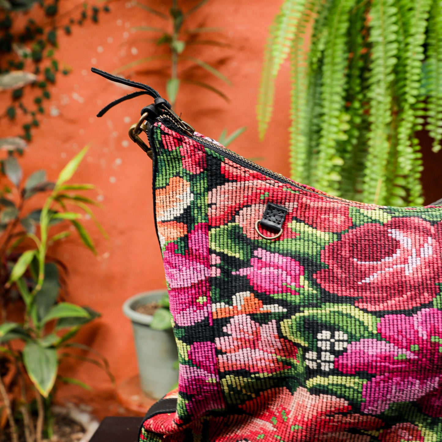 PENELOPE BAG - OOAK HUIPIL - BLACK - NO. 201455