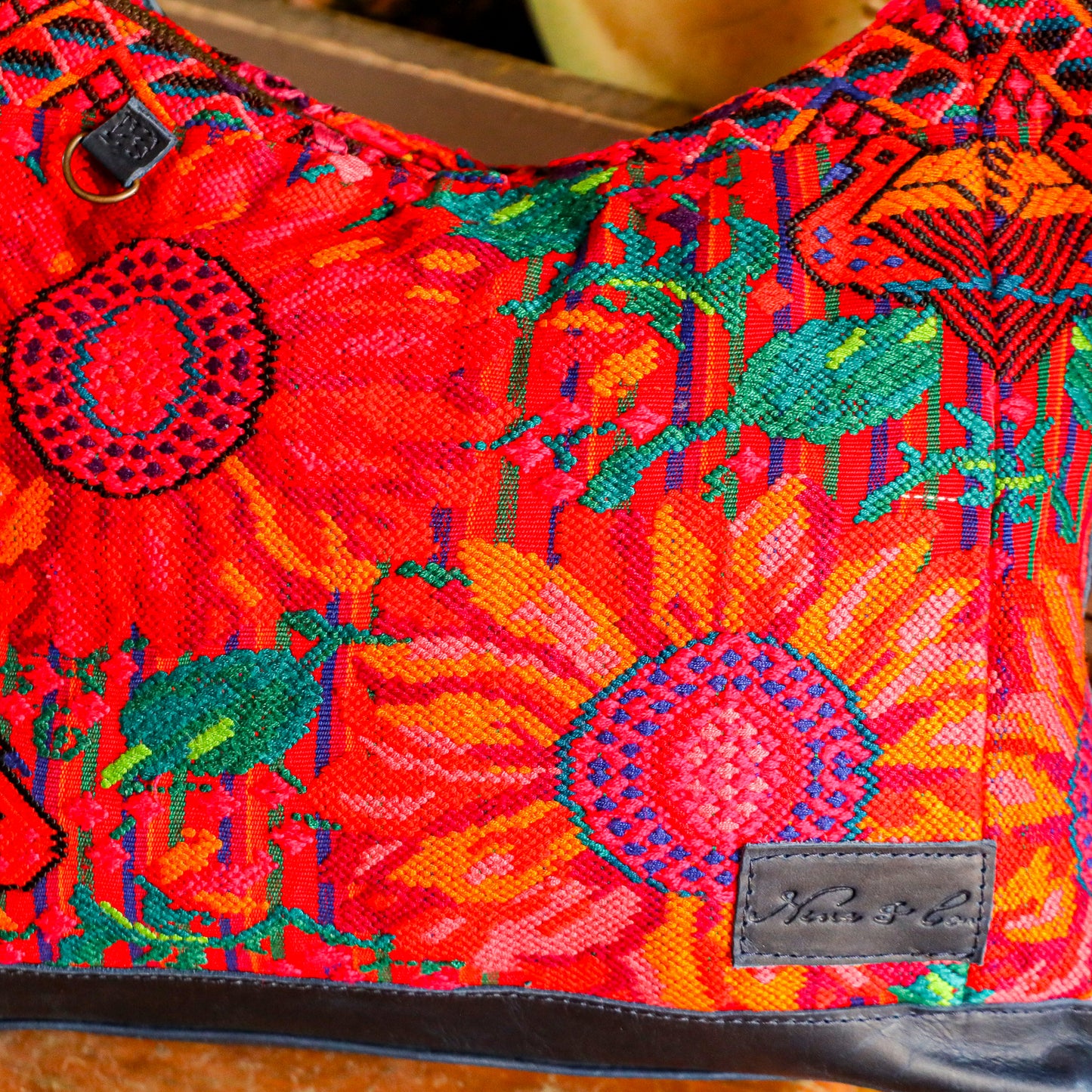 SMALL PENELOPE BAG - OOAK HUIPIL - NAVY - NO. 201512
