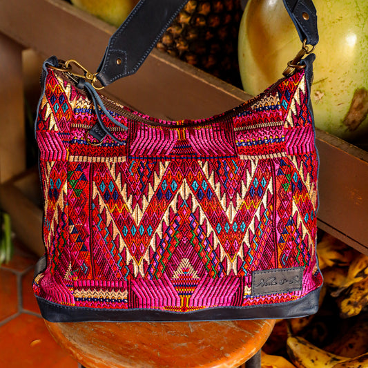 SMALL PENELOPE BAG - OOAK HUIPIL - NAVY - NO. 201511
