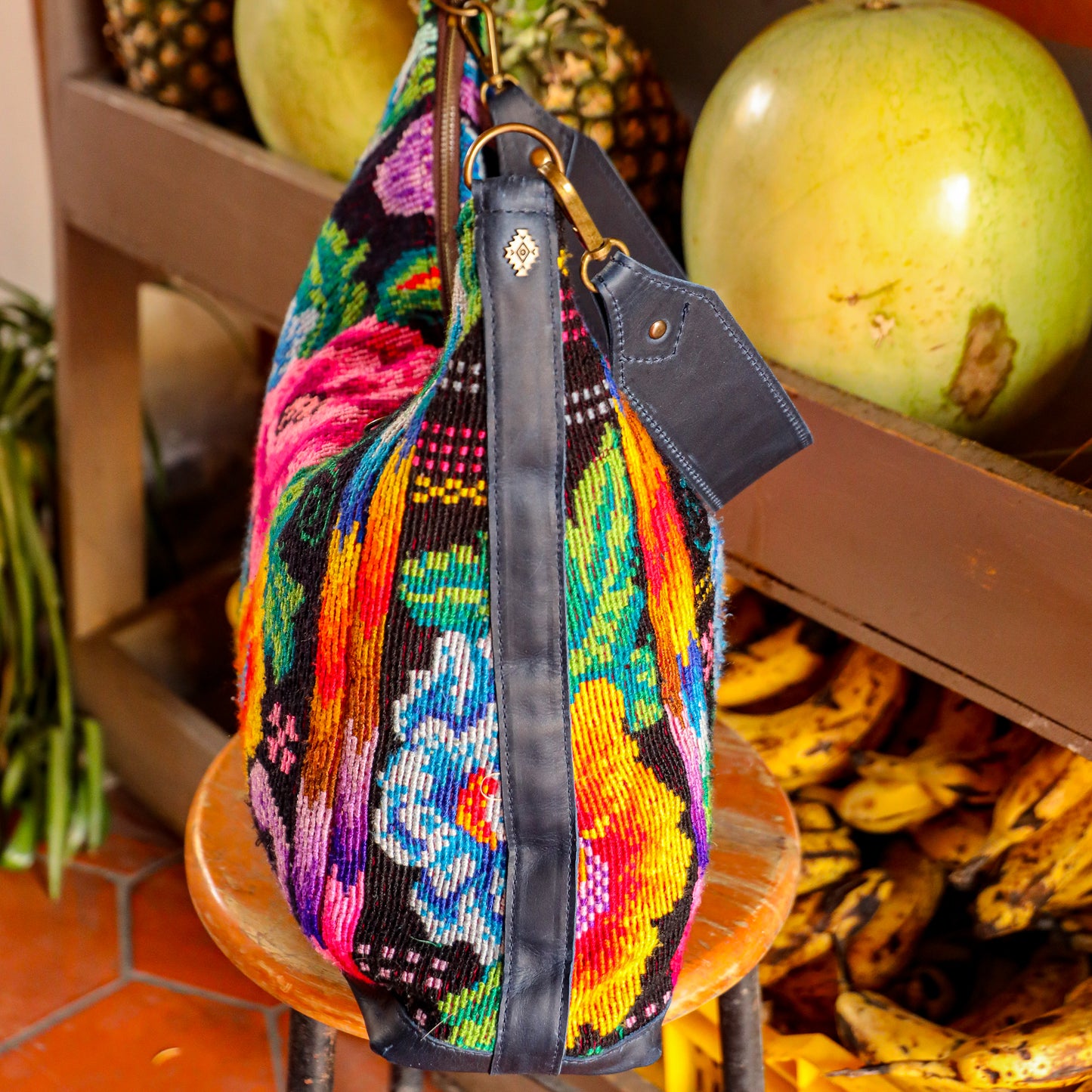 PENELOPE BAG - OOAK HUIPIL - NAVY - NO. 201503