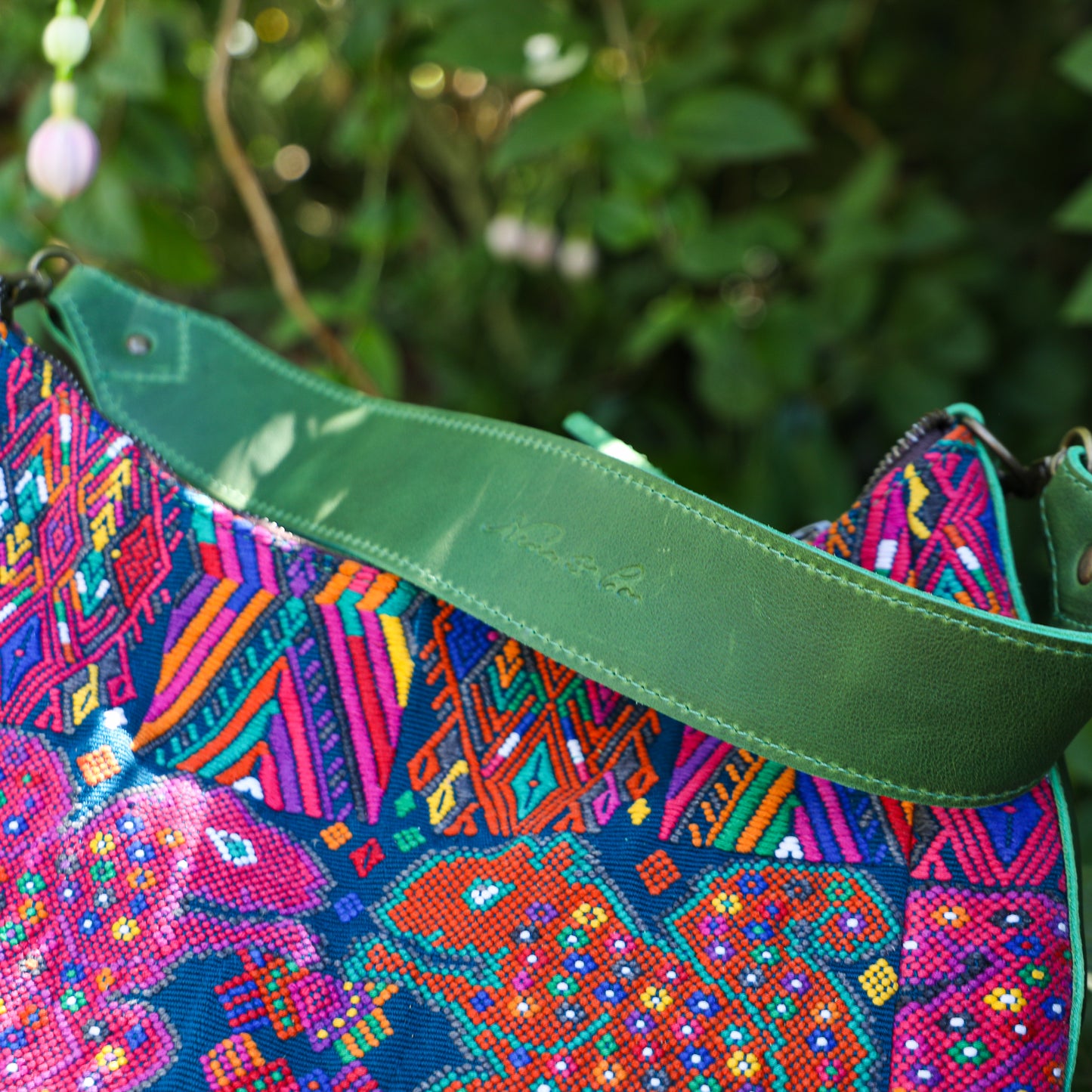 SMALL PENELOPE BAG - OOAK HUIPIL - EMERALD - NO. 200763
