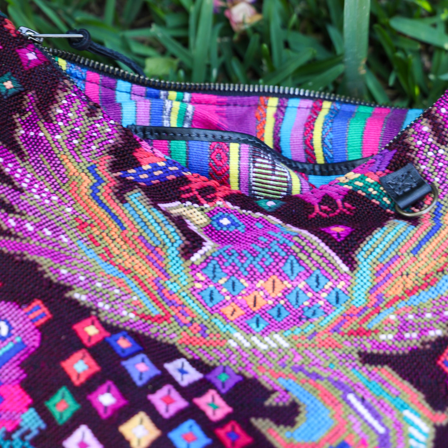 SMALL PENELOPE BAG - OOAK HUIPIL - BLACK - NO. 200767