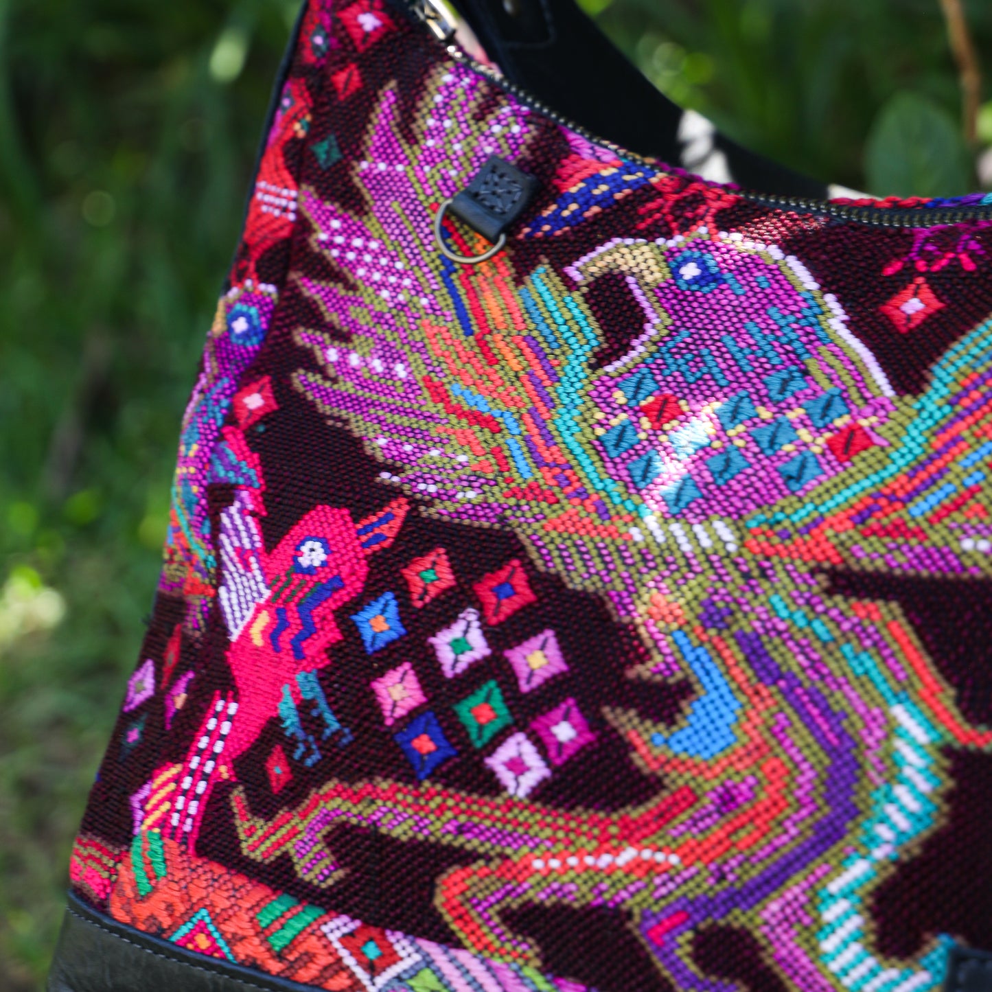 SMALL PENELOPE BAG - OOAK HUIPIL - BLACK - NO. 200767