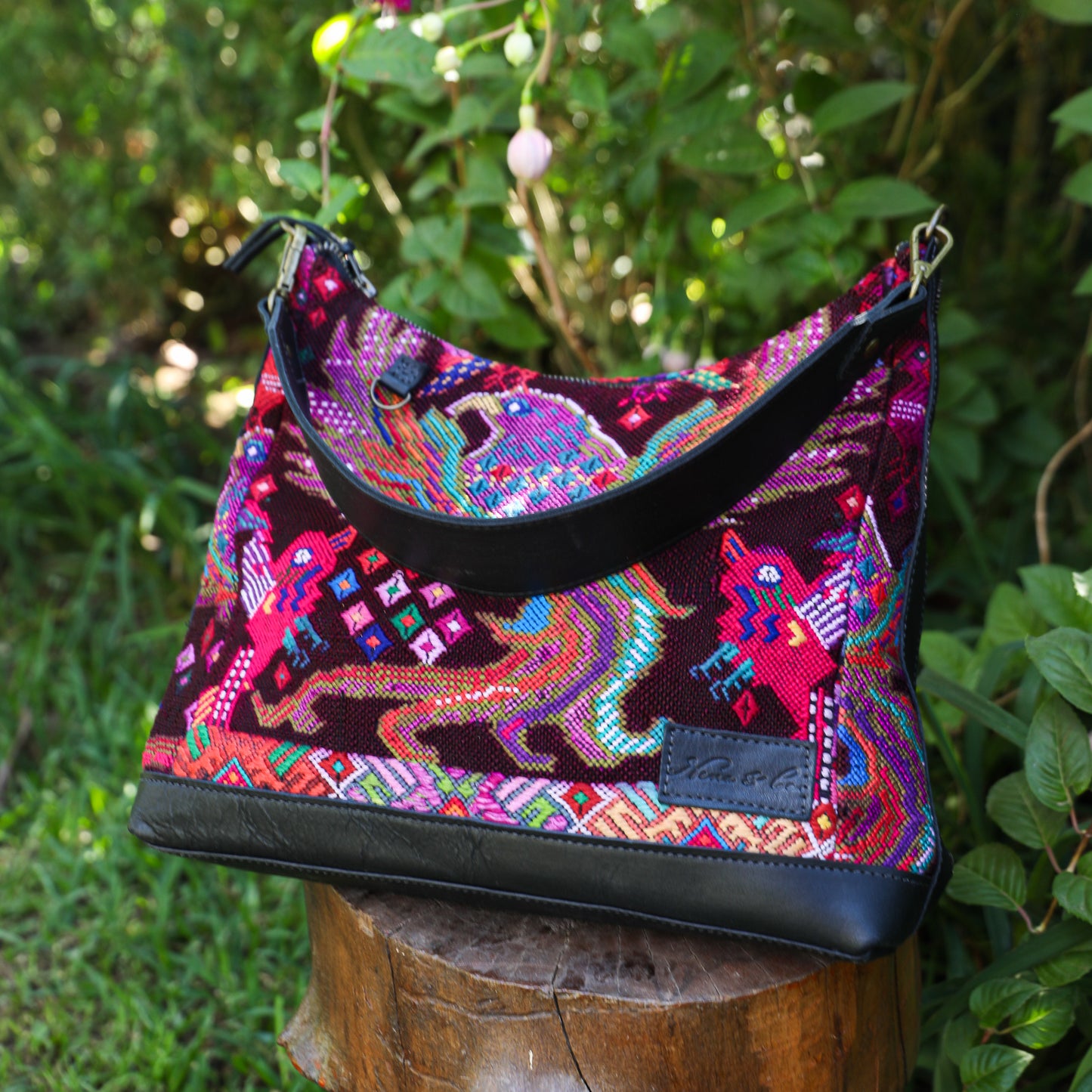 SMALL PENELOPE BAG - OOAK HUIPIL - BLACK - NO. 200767