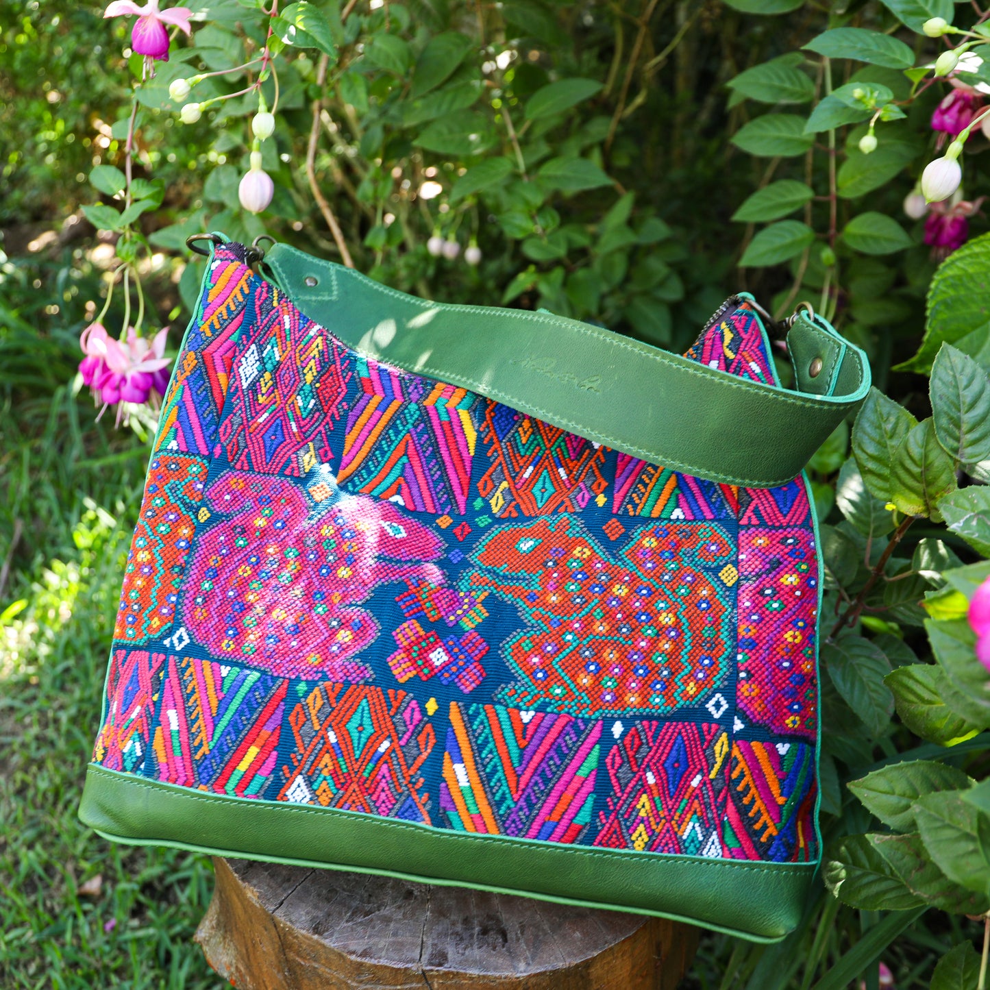 SMALL PENELOPE BAG - OOAK HUIPIL - EMERALD - NO. 200763