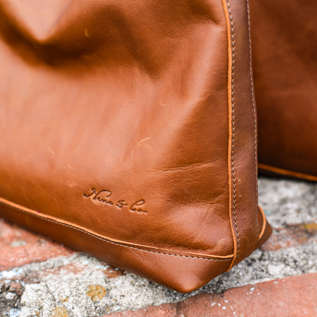 SMALL PENELOPE BAG - FULL LEATHER - CAFE