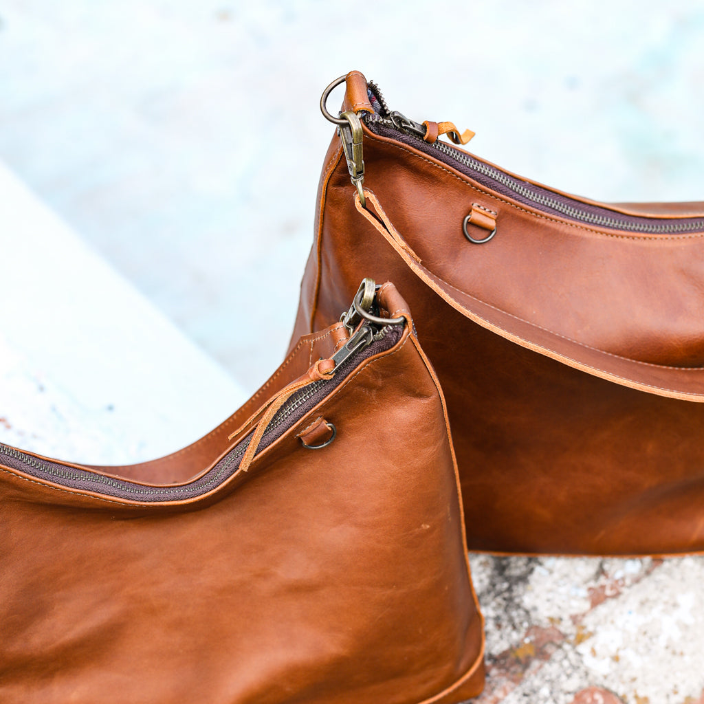 SMALL PENELOPE BAG - FULL LEATHER - CAFE