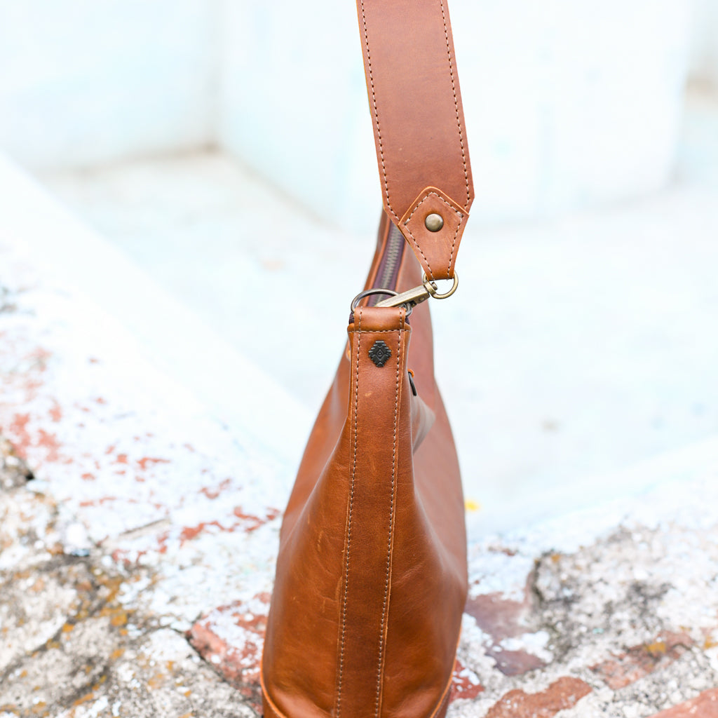 SMALL PENELOPE BAG - FULL LEATHER - CAFE