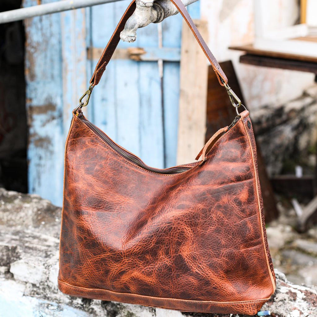 SMALL PENELOPE BAG - FULL LEATHER - HONEY