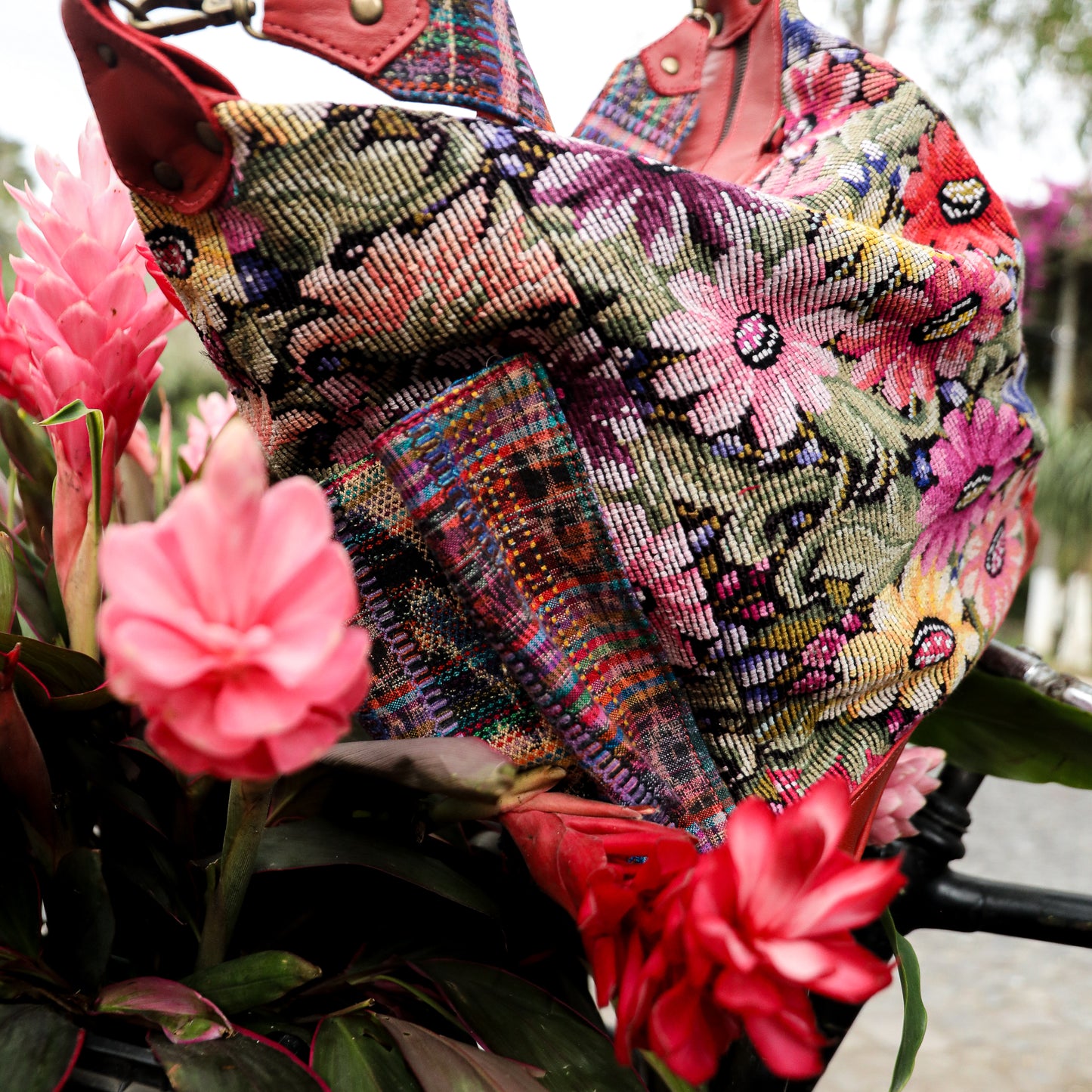 ♡ BEATRIZ CDB + DIAMANTE STRAP ♡ - OOAK HUIPIL - CHILI PEPPER - NO. 19426