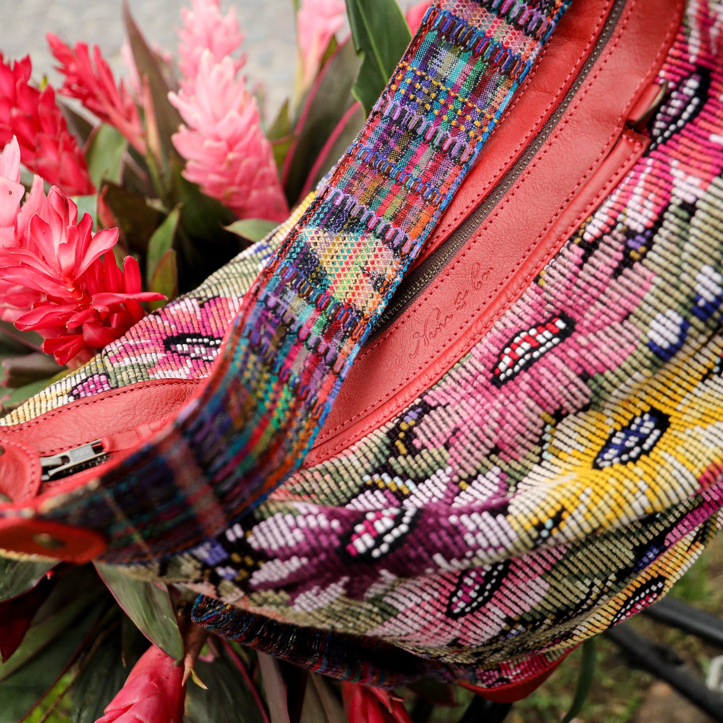 ♡ BEATRIZ CDB + DIAMANTE STRAP ♡ - OOAK HUIPIL - CHILI PEPPER - NO. 19426