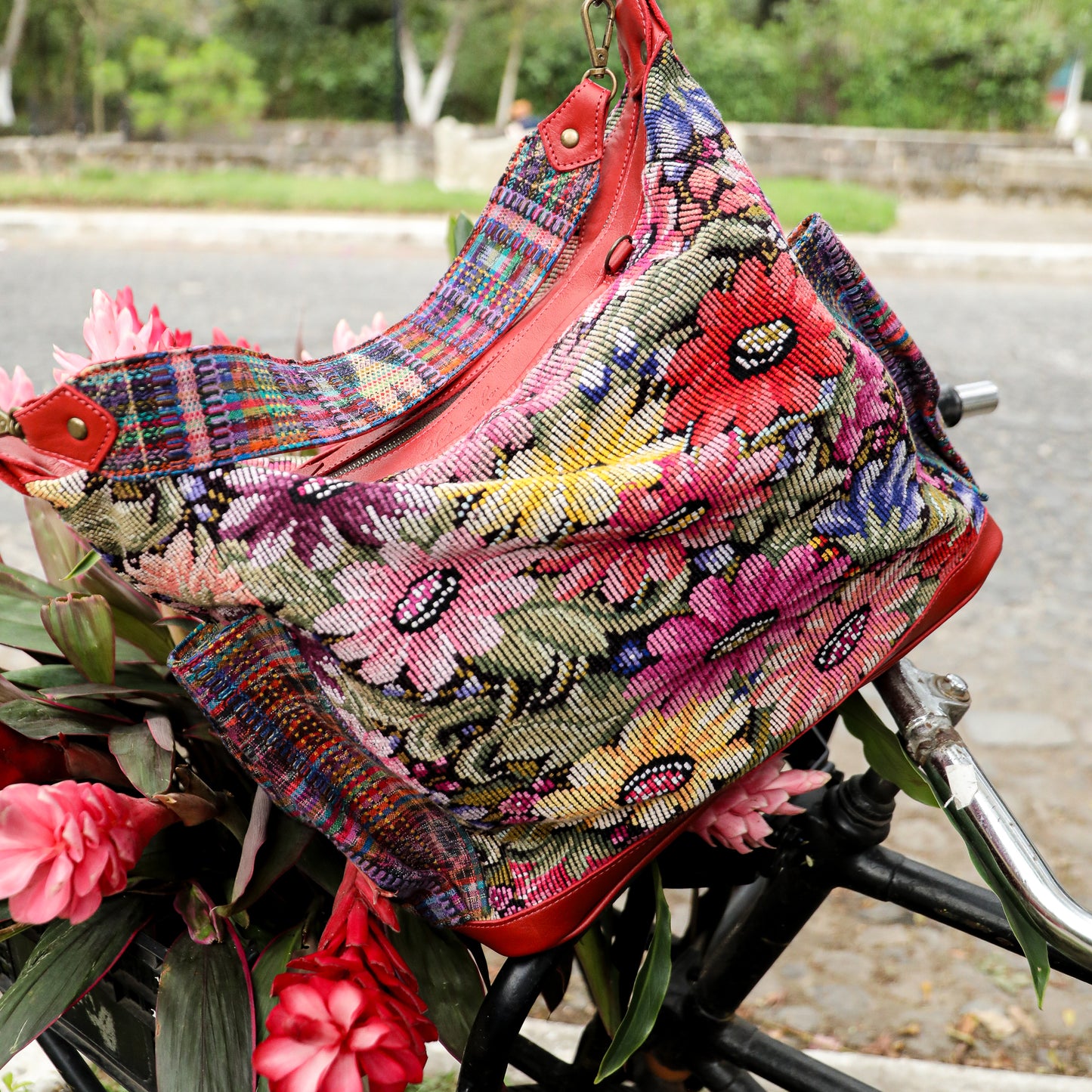 ♡ BEATRIZ CDB + DIAMANTE STRAP ♡ - OOAK HUIPIL - CHILI PEPPER - NO. 19426