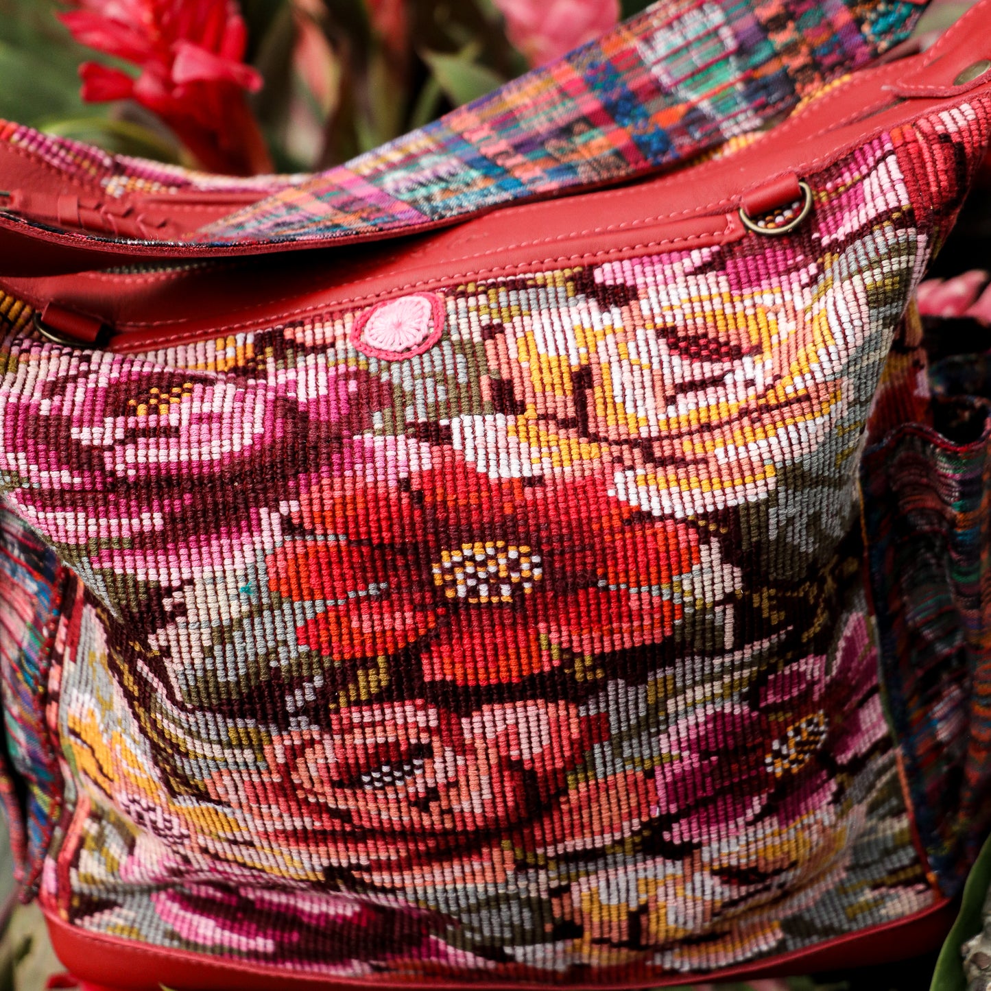 ♡ BEATRIZ MCDB + DIAMANTE STRAP ♡ - OOAK HUIPIL - CHILI PEPPER - 19434