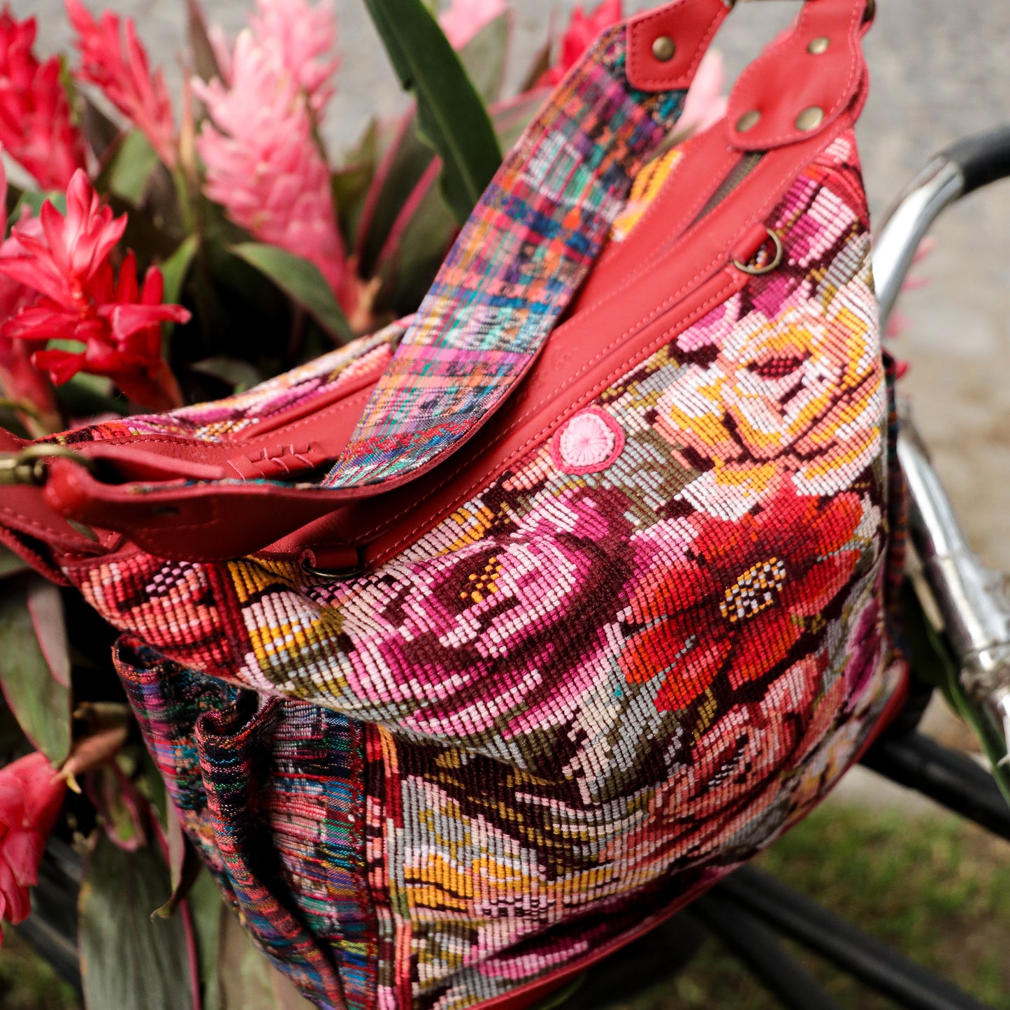 ♡ BEATRIZ MCDB + DIAMANTE STRAP ♡ - OOAK HUIPIL - CHILI PEPPER - 19434