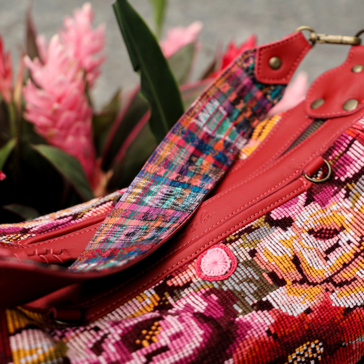♡ BEATRIZ MCDB + DIAMANTE STRAP ♡ - OOAK HUIPIL - CHILI PEPPER - 19434