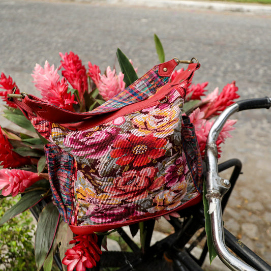 ♡ BEATRIZ MCDB + DIAMANTE STRAP ♡ - OOAK HUIPIL - CHILI PEPPER - 19434