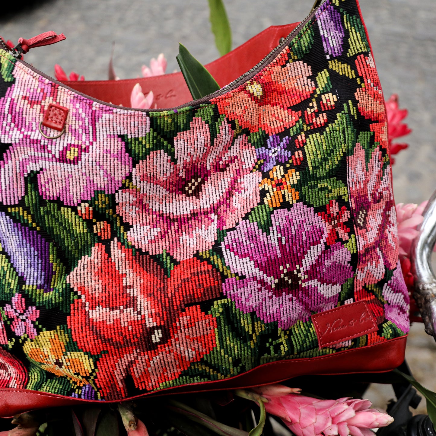 ♡ PENELOPE BAG ♡ - OOAK HUIPIL - CHILI PEPPER - NO. 19452