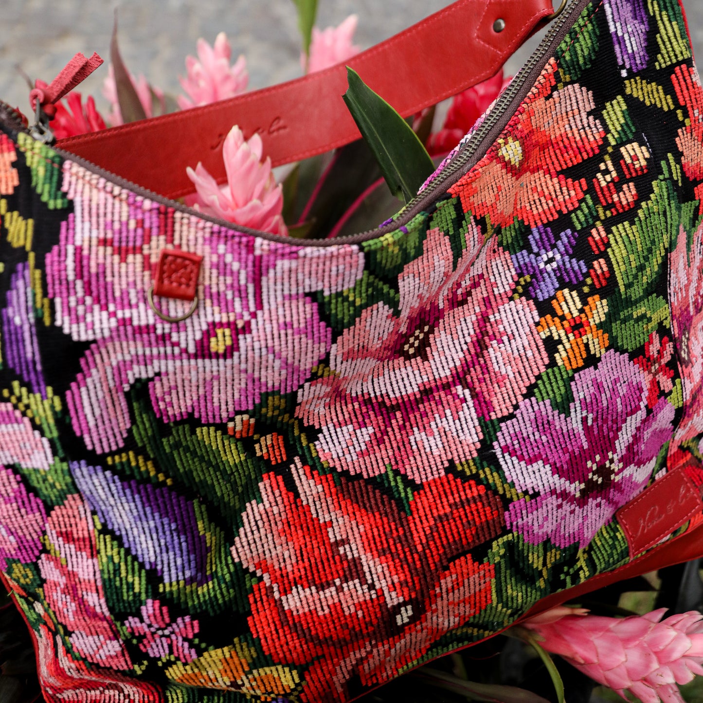 ♡ PENELOPE BAG ♡ - OOAK HUIPIL - CHILI PEPPER - NO. 19452