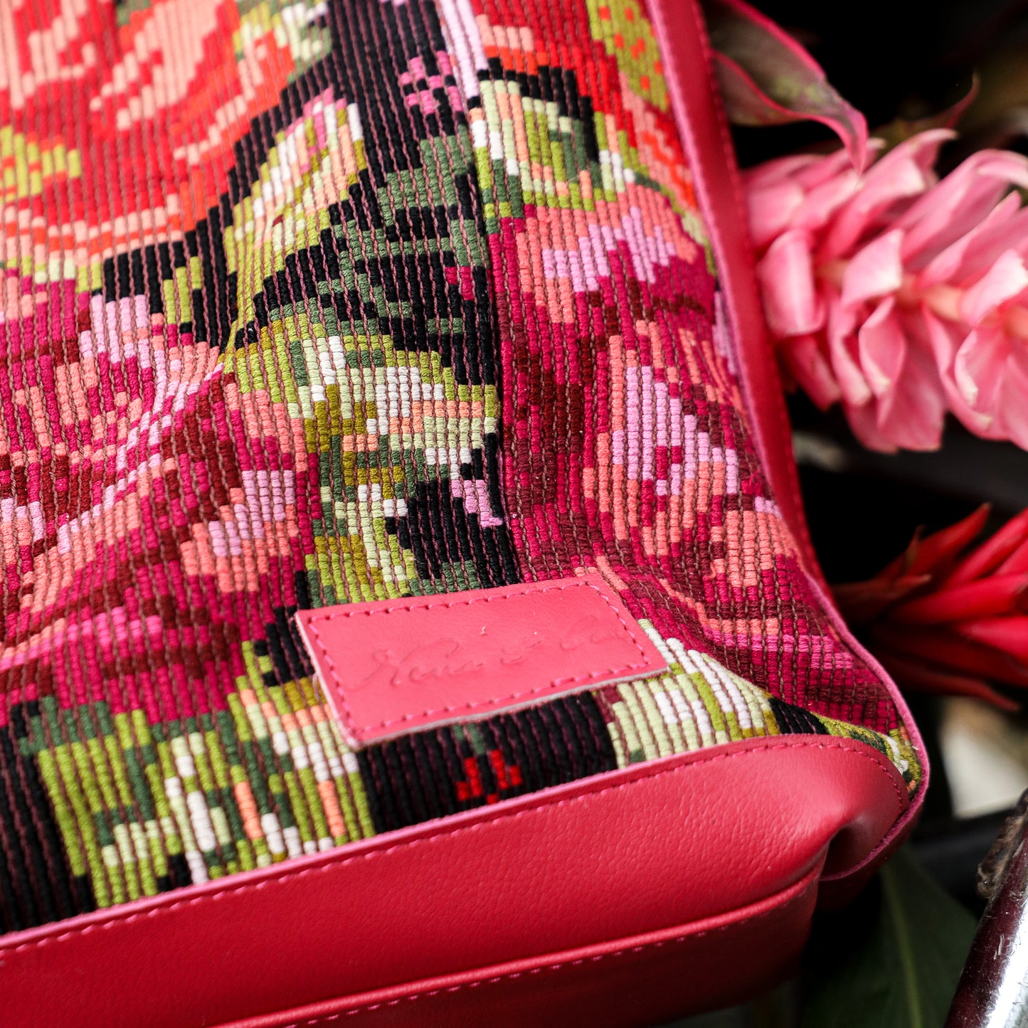 ♡ PENELOPE BAG ♡ - OOAK HUIPIL - RASPBERRY - NO. 19454