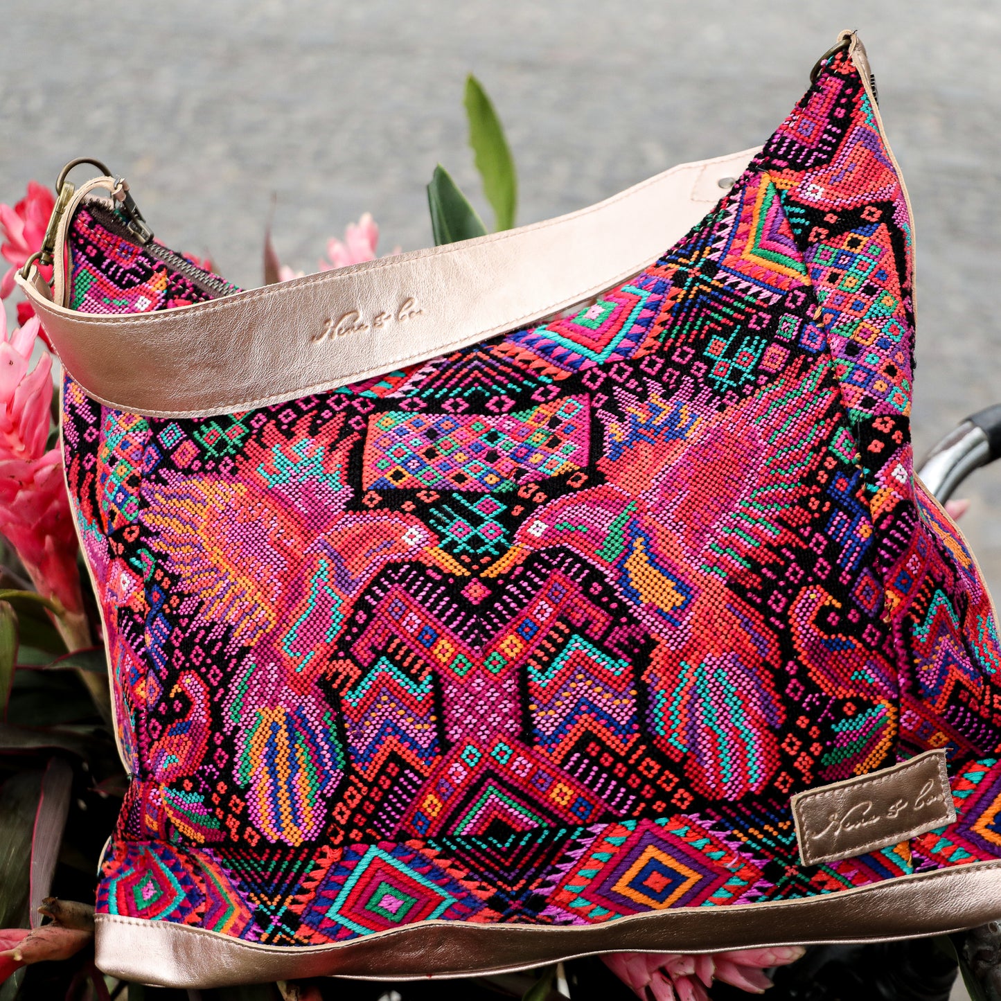 ♡ PENELOPE BAG ♡ - OOAK HUIPIL - CHAMPAGNE METALLIC - NO. 19460