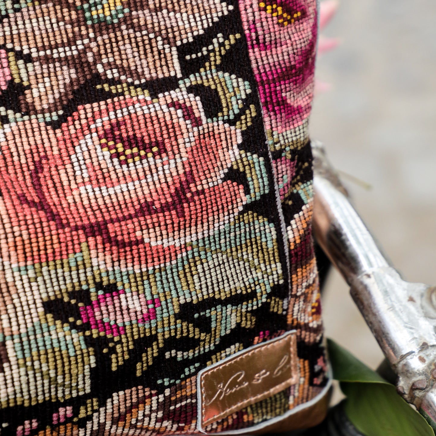 ♡ PENELOPE BAG ♡ - OOAK HUIPIL - ROSE GOLD METALLIC - NO. 19458