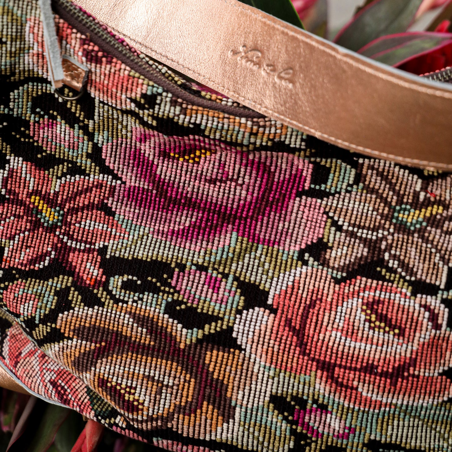 ♡ PENELOPE BAG ♡ - OOAK HUIPIL - ROSE GOLD METALLIC - NO. 19458