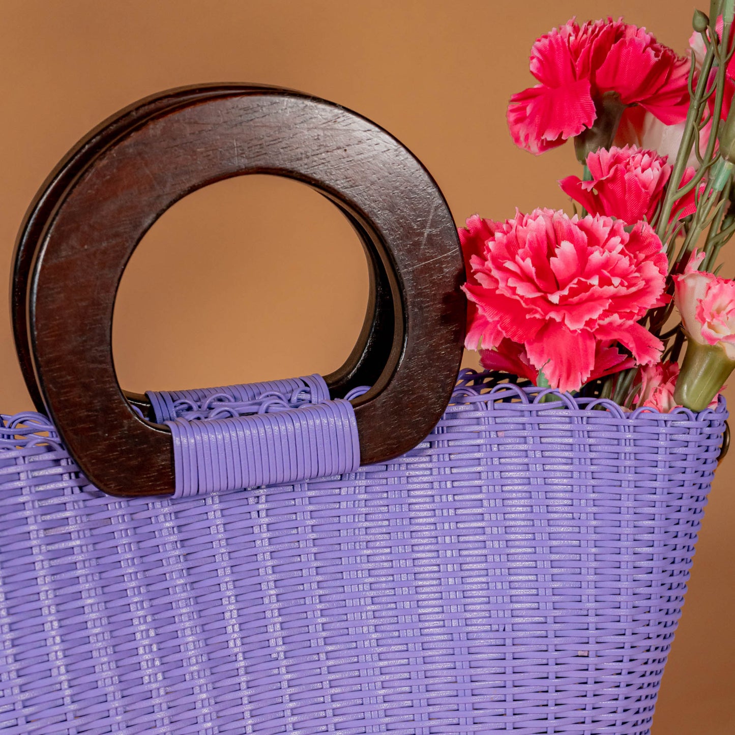 WOVEN UPCYCLED TOTE WITH HANDLE - NO. 16086