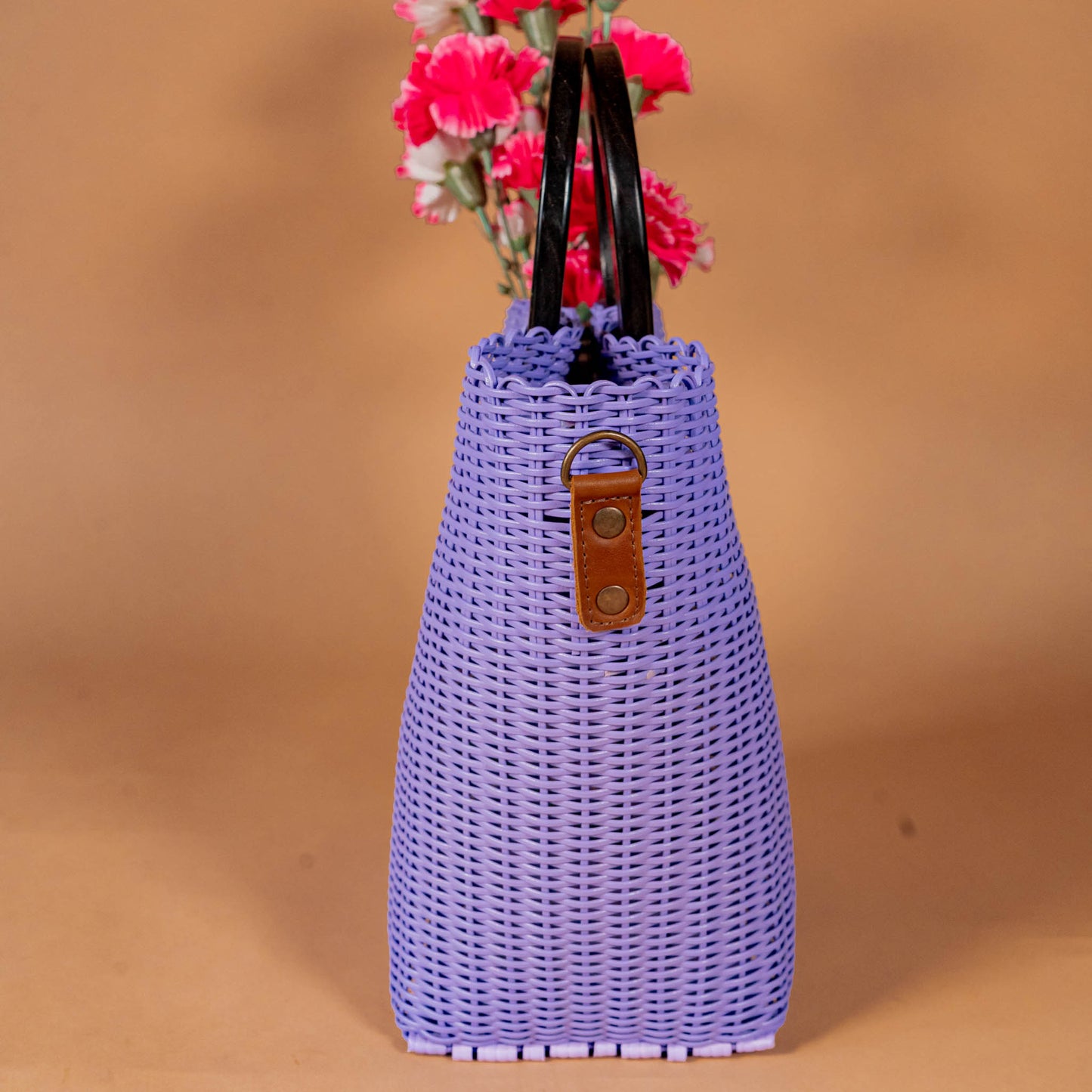 WOVEN UPCYCLED TOTE WITH HANDLE - NO. 16086