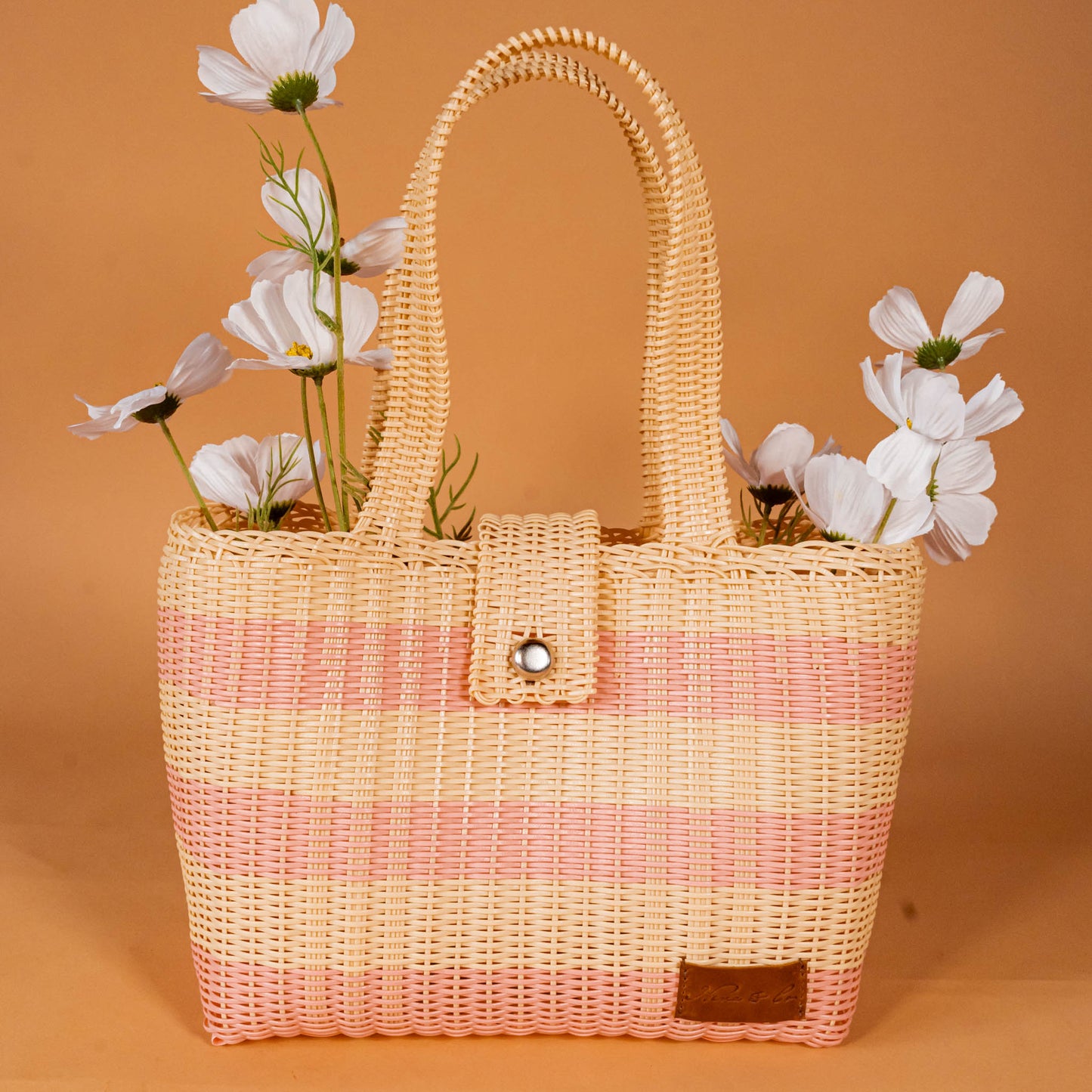 WOVEN UPCYCLED TOTE - MEDIUM - NO. 16099