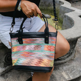 THE PERFECT BAG - POCKETLESS MINI - OOAK HUIPIL - BLACK - NO. 12475